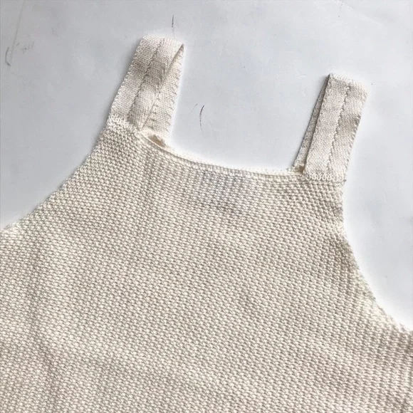 Old Navy NWT Ivory knit fringe top M(8Y) - Picture 2 of 5